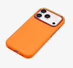 Primo – Orange Leather Premium MagSafe Case Cover for iPhone 17 pro