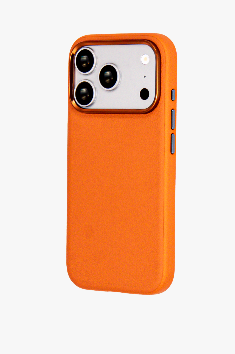 Primo – Orange Leather Premium MagSafe Case Cover for iPhone 17 pro