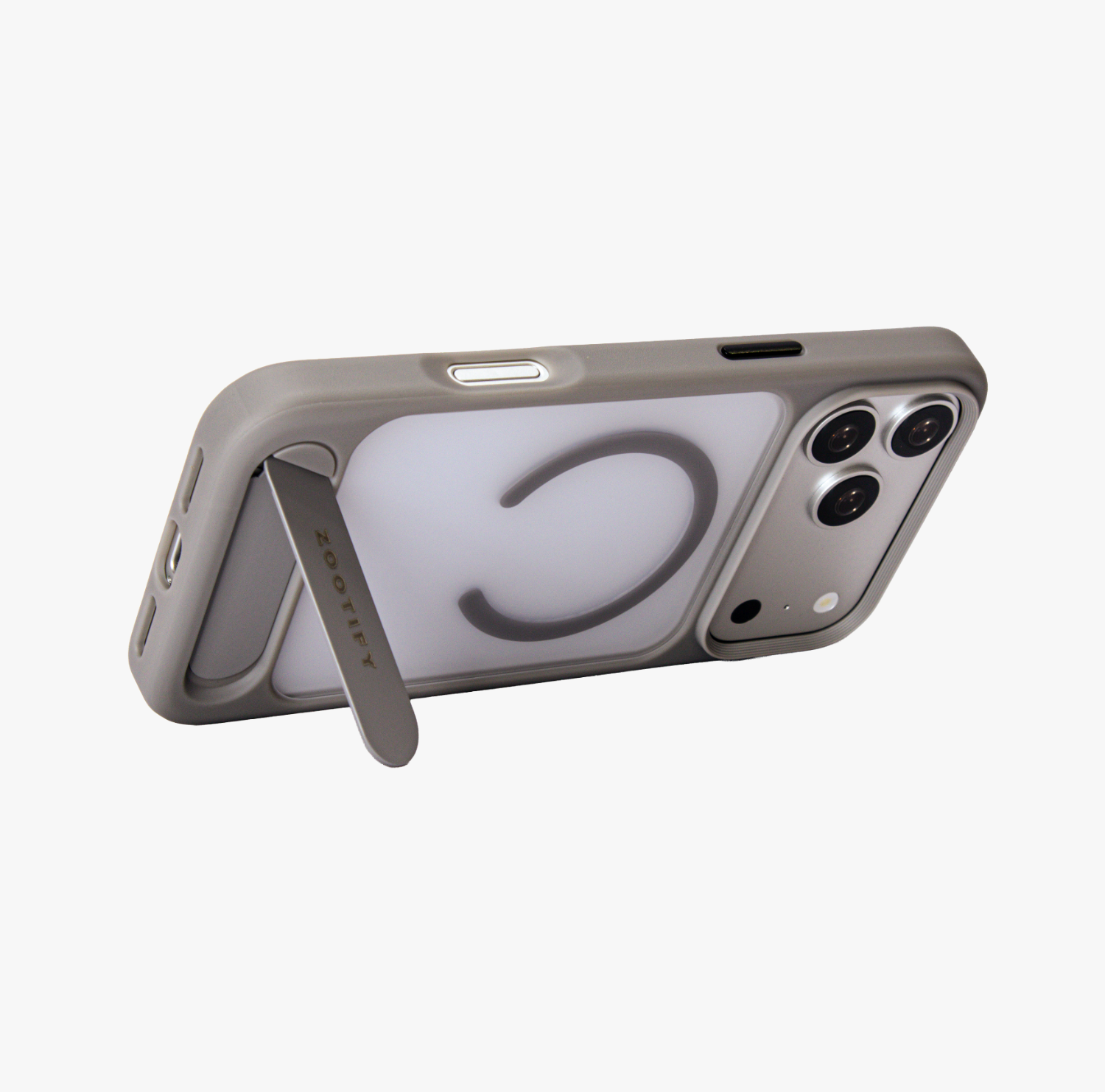 Frostand – Grey Frosted MagSafe Case Cover with Kickstand for iPhone 17 Pro Max