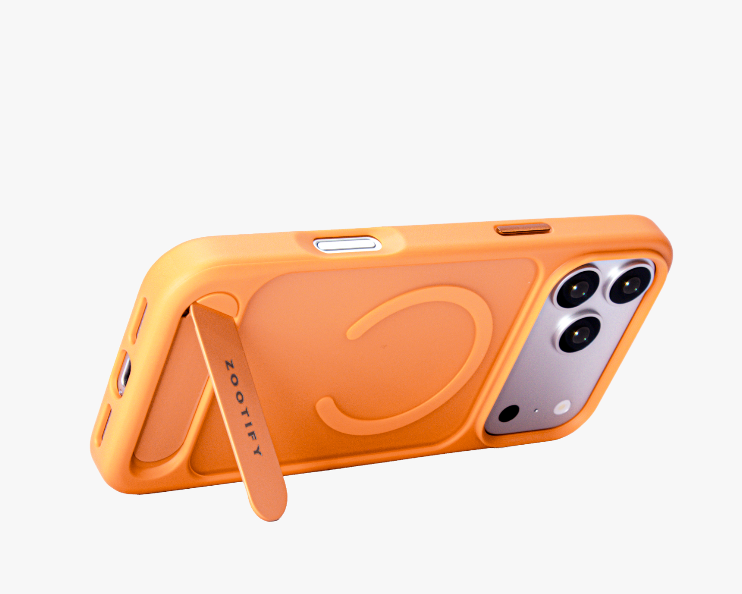 Frostand – Orange Frosted MagSafe Case Cover with Kickstand for iPhone 17 Pro Max