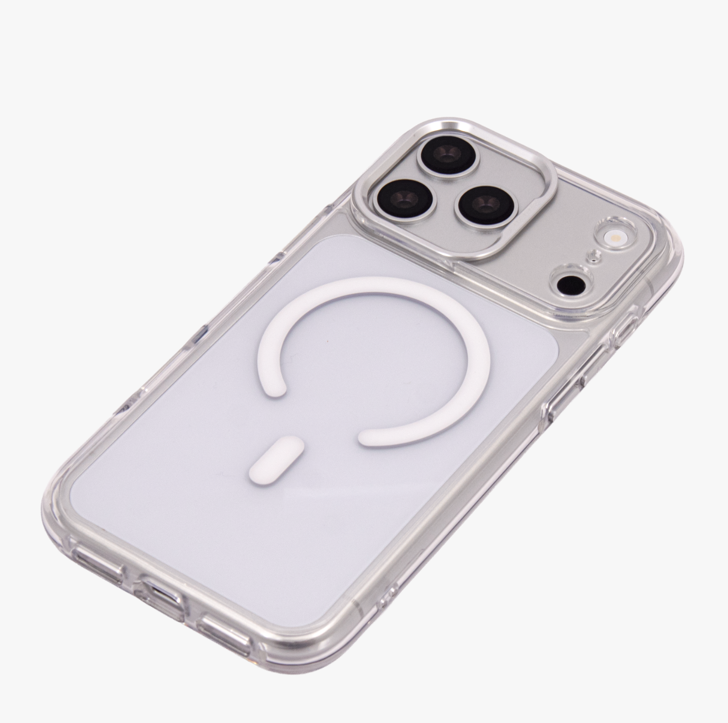 Ironclad – Transparent Silver MagSafe Case Cover for iPhone 17 Pro Max