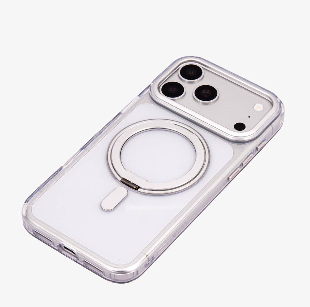 Orbit Grip – Clear transparent O-Stand MagSafe case cover for iPhone 17 Pro Max