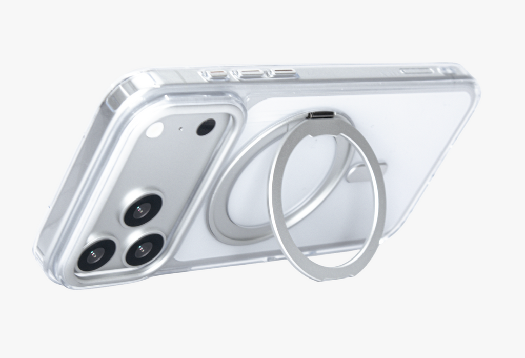Orbit Grip – Clear transparent O-Stand MagSafe case cover for iPhone 17 Pro Max