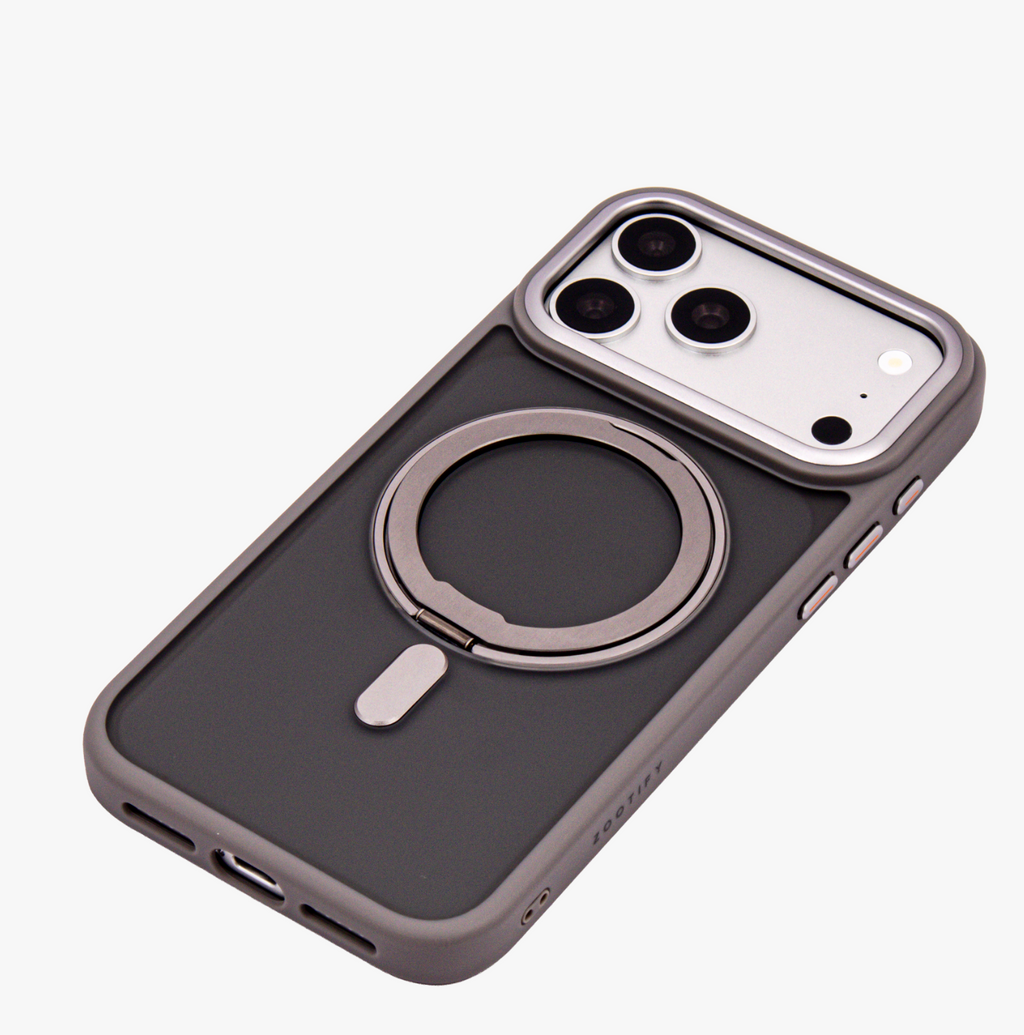 Orbit Grip – Grey O-Stand MagSafe case cover for iPhone 17 Pro Max