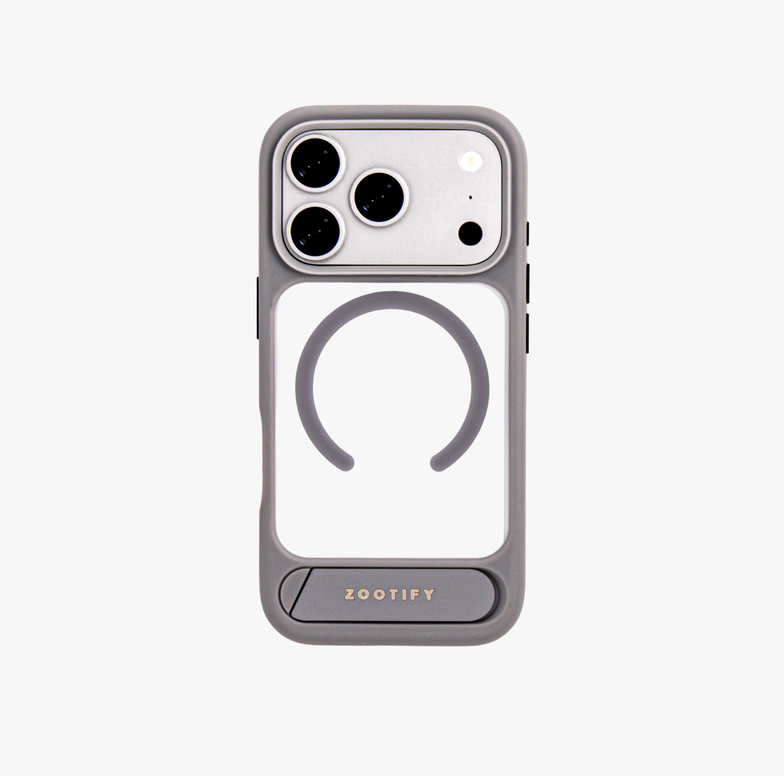 Frostand – Grey Frosted MagSafe Case Cover with Kickstand for iPhone 17 pro