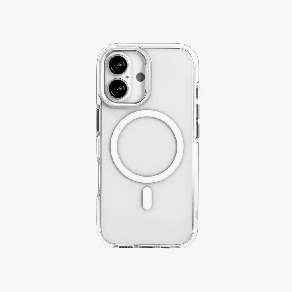 Ironclad – Transparent Silver MagSafe Case Cover for iPhone 17