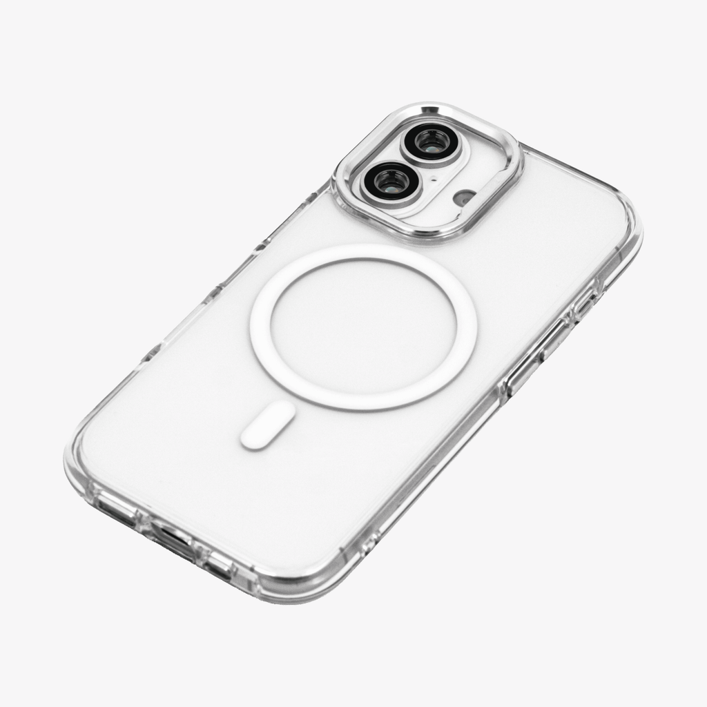 Ironclad – Transparent Silver MagSafe Case Cover for iPhone 17