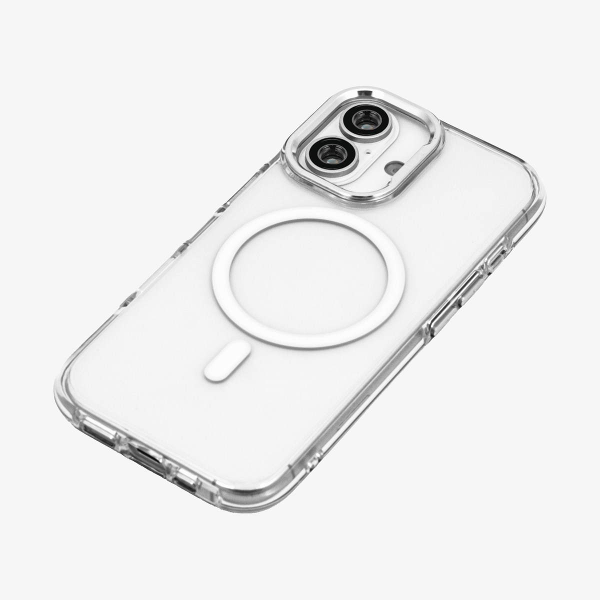 Ironclad – Transparent Silver MagSafe Case Cover for iPhone 17