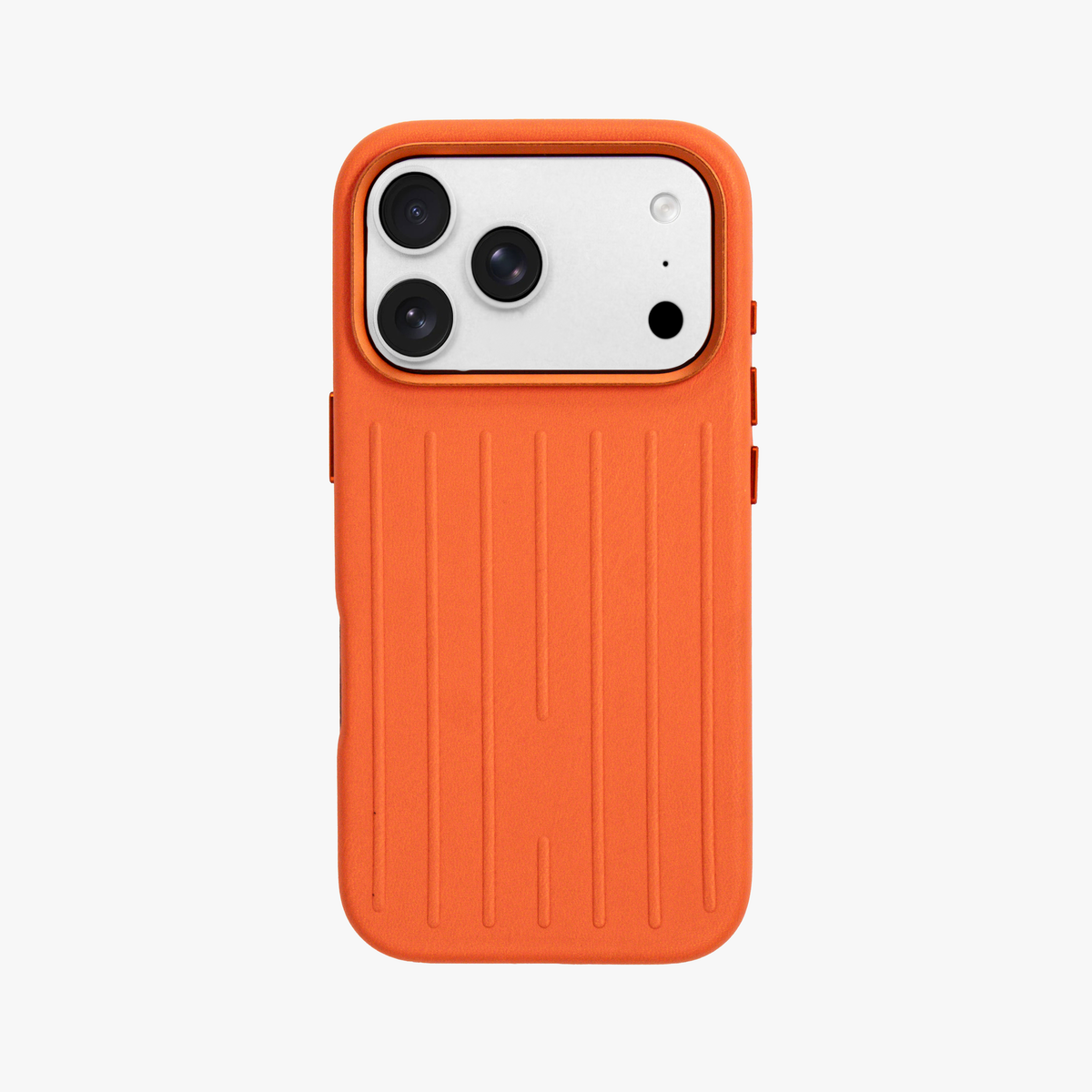 Ridge  – Orange Premium Modern Leather-texture MagSafe Case Cover for iPhone 17 Pro Max