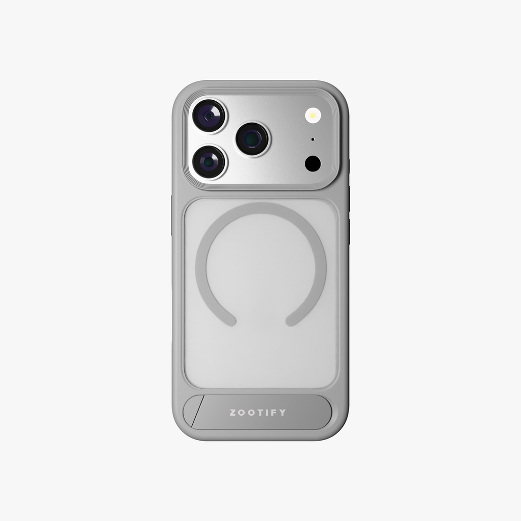 Frostand – Grey Frosted MagSafe Case Cover with Kickstand for iPhone 18 Pro