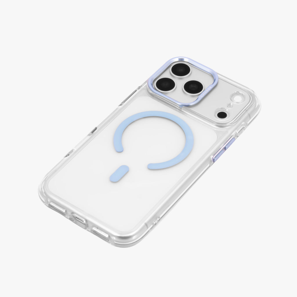 Ironclad – Transparent Blue MagSafe Case Cover for iPhone 17 pro