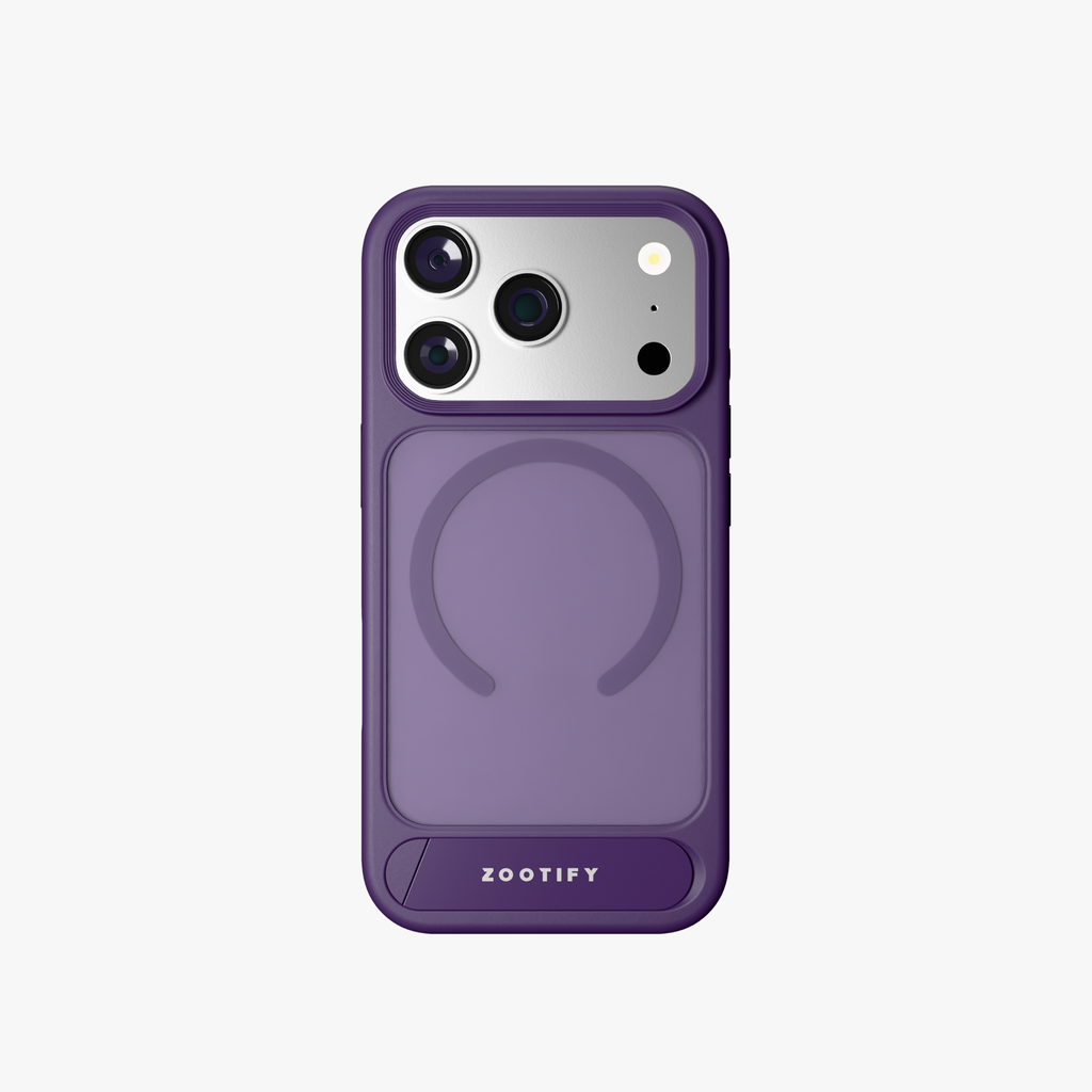 Frostand – Purple Frosted MagSafe Case Cover with Kickstand for iPhone 18 Pro