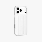 Ridge  – Silver Premium Modern Leather-texture MagSafe Case Cover for iPhone 17 Pro Max