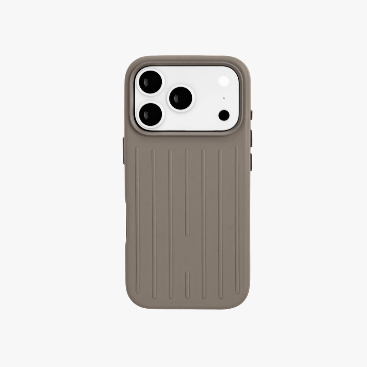 Ridge  – Grey Premium Modern Leather-texture MagSafe Case Cover for iPhone 17 pro