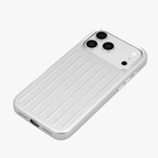 Ridge  – Silver Premium Modern Leather-texture MagSafe Case Cover for iPhone 17 Pro Max